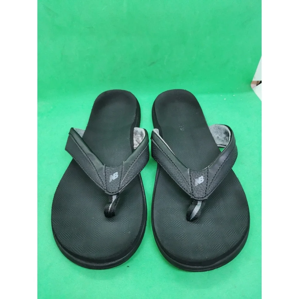 New Balance Womens W6090BK Flip Flop Thongs Comfort Black Size 11